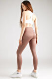 Nike Trainng Go Dri Fit İnfinaLock High Rise 7/8 Leggings 6 Cepli Toparlayıcı Yüksek Belli Reflektörlü Antrenman Taytı Açık Kahve