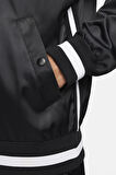 Nike DNA Crew Woven Loose Fit Basketball Jacket Erkek Bol Kesim Cıt Cıt Kapamalı Spor Ceket Siyah