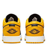 Nike Air Jordan 1 Low(GS) Leather Sneaker Hakiki Deri Siyah Sarı Unisex Spor Ayakkabı