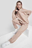 Nike Sportswear Loose Fit Pant Bol ve Uzun Kesim Bej Eşofman Altı