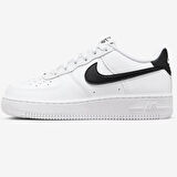 Nike Air Force 1 AF1 GS Leather Unisex Sneaker Swoosh Hakiki Deri Günlük Spor Ayakkabı Beyaz Siyah