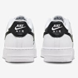Nike Air Force 1 AF1 GS Leather Unisex Sneaker Swoosh Hakiki Deri Günlük Spor Ayakkabı Beyaz Siyah