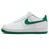 Nike Air Force 1 AF1 GS Leather Unisex Sneaker Green Swoosh Hakiki Deri Günlük Spor Ayakkabı Beyaz Açık Yeşil