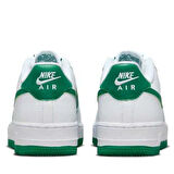 Nike Air Force 1 AF1 GS Leather Unisex Sneaker Green Swoosh Hakiki Deri Günlük Spor Ayakkabı Beyaz Açık Yeşil
