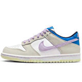 Nike Dunk Low GS Leather Unisex Sneaker Hakiki Deri Beyaz Mor Günlük Spor Ayakkabı