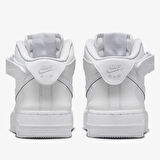 Nike Air Force 1 Mid Leather Sneaker Unisex Hakiki Deri Günlük Spor Ayakkabı Beyaz
