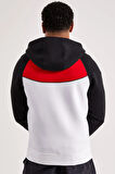 Nike Tech Fleece Full Zip Windrunner Unisex Hoodie Kapüşonlu Fermuarlı Sweatshirt Beyaz Kırmızı Siyah