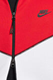 Nike Tech Fleece Full Zip Windrunner Unisex Hoodie Kapüşonlu Fermuarlı Sweatshirt Beyaz Kırmızı Siyah