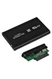 2.5 Hdd Kutusu Usb 3.0 Hardisk Kutusu Metal Gövde Harici Kutu - Siyah