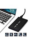 2.5 Hdd Kutusu Usb 3.0 Hardisk Kutusu Metal Gövde Harici Kutu - Siyah