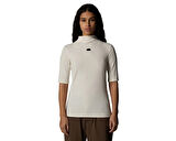 The North Face W S/S Mock Neck Slim Tee Kadın Outdoor Tişörtü NF0A89C3QLI1 Beyaz