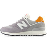 New Balance 574 Unisex Gray Leather Sneaker Günlük Hakiki Deri Spor Ayakkabı Gri