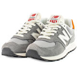 New Balance 574 Unisex Gray Leather Sneaker Günlük Hakiki Deri Spor Ayakkabı Gri
