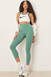 Nike Dri Fit Zenvy Gentle Support High Waisted 7/8 Leggings Kadın Yüksek Bel İç Cepli Spor Tayt Yeşil