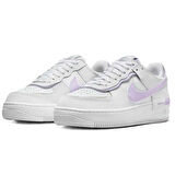 Nike Air Force 1 Shadow Sneaker Unisex Hakiki Deri Günlük Spor Ayakkabı Beyaz Lila
