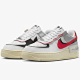 Nike Air Force 1 Shadow Sneaker Unisex Hakiki Deri Günlük Spor Ayakkabı Beyaz Kırmızı