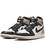 Nike Air Jordan 1 MİD Retro Unisex Sneaker Hakiki Deri Bilekli Spor Ayakkabı Siyah Beyaz