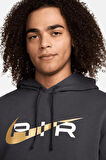 Nike Sportswear Air Fleece Hoodie Erkek Kapüşonlu Sweatshirt Antrasit