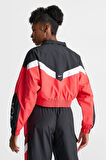 Nike Sportswear Jacket Woven Street Oversize Kadın Dokuma Büyük Beden Spor Ceket Kırmızı