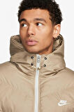 Nike Storm Fit Windrunner Primaloft Filled Full Zip Hoodie Kısa Erkek Mont Kahverengi Beyaz