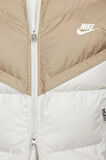 Nike Storm Fit Windrunner Primaloft Filled Full Zip Hoodie Kısa Erkek Mont Kahverengi Beyaz