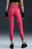 Nike Pro Mid Rise 7/8 Graphic Leggings Kadın Toparlayıcı Spor Tayt Pembe