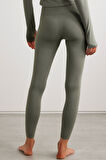 Nike Dri Fit Zenvy Gentle Support High Waisted 7/8 Leggings Kadın Yüksek Bel İç Cepli Spor Tayt Açık Yeşil