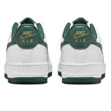 Nike Air Force 1 AF1 GS Leather Unisex Sneaker Yeşil Swoosh Hakiki Deri Günlük Spor Ayakkabı Beyaz Yeşil