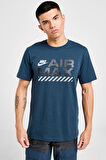 Nike Air Max Cotton Men's T-Shirt Erkek Pamuklu Tişört Petrol Mavisi