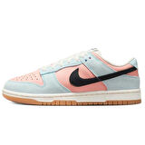 Nike Dunk Low Leather Unisex Sneaker Hakiki Deri Mavi Pembe Spor Ayakkabı