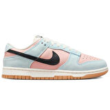 Nike Dunk Low Leather Unisex Sneaker Hakiki Deri Mavi Pembe Spor Ayakkabı