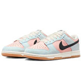 Nike Dunk Low Leather Unisex Sneaker Hakiki Deri Mavi Pembe Spor Ayakkabı