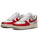 Nike Air Force 1'07 LV8  AF1 Red Toe Unisex Leather Sneaker Hakiki Deri Unisex Günlük Spor Ayakkabı Beyaz