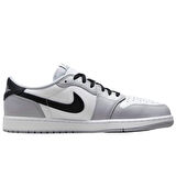 Nike Air Jordan 1 Retro Low OG Leather Unisex Sneaker Hakiki Deri Unisex Günlük Spor Ayakkabı Beyaz Gri
