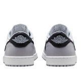 Nike Air Jordan 1 Retro Low OG Leather Unisex Sneaker Hakiki Deri Unisex Günlük Spor Ayakkabı Beyaz Gri