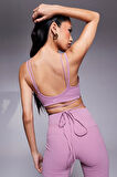 Nike Zenvy Strappy Wrap Light-Support Padded Sports Bra Kadın Sarma Askılı Spor Bra Lila