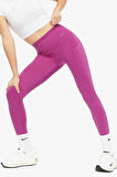 Nike Go Firm Support High Rise Full Length Kadın 6 Cepli Lazer Kesim Antreman Taytı Fuşya
