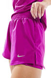 Nike One Training Dri Fit High Rise 3 inch 2 in 1 Short Kadın Yüksek Bel Bol Kesim 3 Cepli Taytlı Şort Fuşya