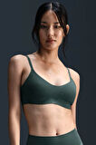 Nike Alate Minimalist Women's Light-Support Padded Convertible Sports Bra Kadın Lazer Kesim Bra Koyu Yeşil