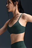 Nike Alate Minimalist Women's Light-Support Padded Convertible Sports Bra Kadın Lazer Kesim Bra Koyu Yeşil