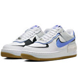 Nike Air Force 1 Shadow Sneaker Unisex Hakiki Deri Günlük Spor Ayakkabı Beyaz Mavi