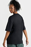 Nike Dance Oversize Ss Tee Kadın Oversize Büyük Beden Taş İşlemeli Tişört Siyah