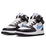 Nike Force 1 Mid Eaesyon AF1(PS) Leather Unisex Sneaker Hakiki Deri Bilekli Günlük Spor Ayakkabı Beyaz