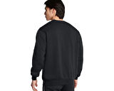 Under Armour Ua Icon Fleece Crew Taping Erkek Günlük Sweatshirts 1389357-001 Siyah