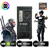 HYPER ROCKET Peak HRA323050 Ryzen 5 7500F 32GB Ram 1TB Nvme M.2 SSD RTX3050 8GB Masaüstü Oyuncu Bilgisayarı