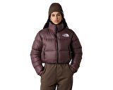 The North Face W Nuptse Short Jacket Kadın Outdoor Montu (700 Dolgu Kaz Tüyü) NF0A5GGEBQ71 Gri