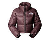 The North Face W Nuptse Short Jacket Kadın Outdoor Montu (700 Dolgu Kaz Tüyü) NF0A5GGEBQ71 Gri