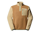 The North Face M Yumiori 1/4 Zip Erkek Outdoor Çeyrek Fermuarlı Polar Ceket NF0A883SEVO1 Kahverengi