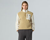 The North Face W Yumiori 1/4 Zip Kadın Outdoor Çeyrek Fermuarlı Polar Üst NF0A8E893CG1 Haki