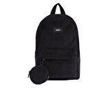 Vans Old Skool Mini Backpack Sırt Çantası-En: 21 cm, Boy: 32 cm, Derinlik: 13 cm VN000Q9ABLK1 Siyah